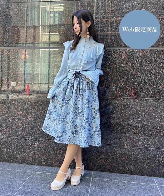 ロマンティックローズ柄スカート | outlet | axes femme online shop