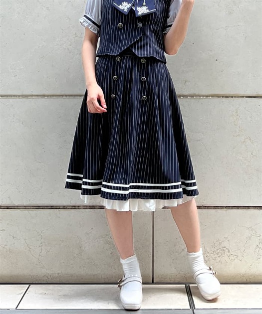 チェーン付ダブルボタンスカート | outlet | axes femme online shop チェーン付ダブルボタンスカート | outlet | axes femme online shop