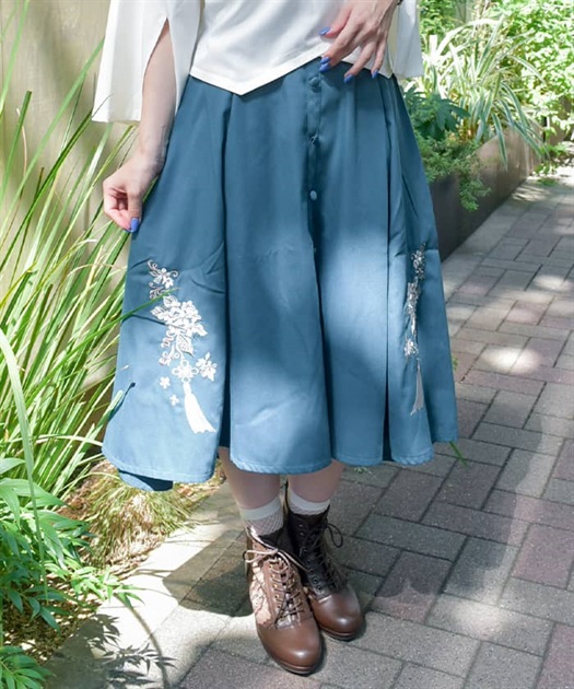 ジャスミン刺繍スカート | レディース服・レディース