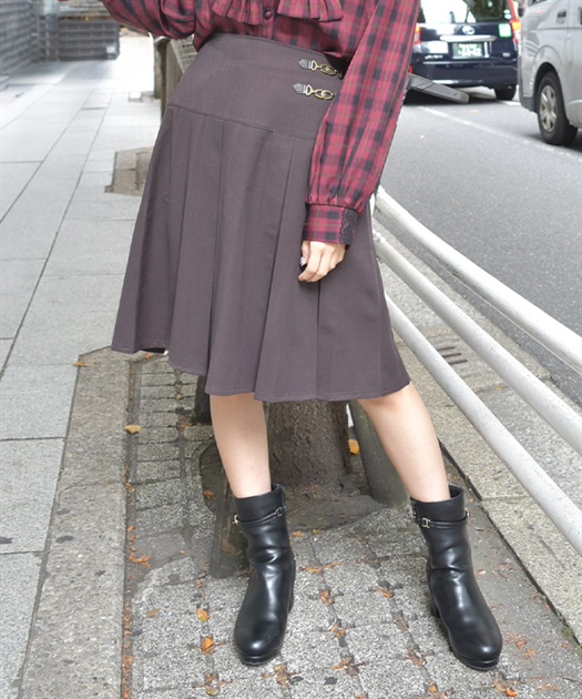 チェーンビット付プリーツスカート | レディース服・レディース チェーンビット付プリーツスカート | レディース服・レディース