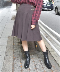 チェーンビット付プリーツスカート | レディース服・レディース