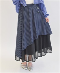 シフォン切替ストライプスカート | axes femme | axes femme