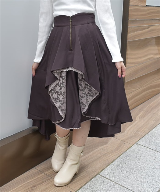 バイカラーイレヘムスカート | outlet | axes femme online shop