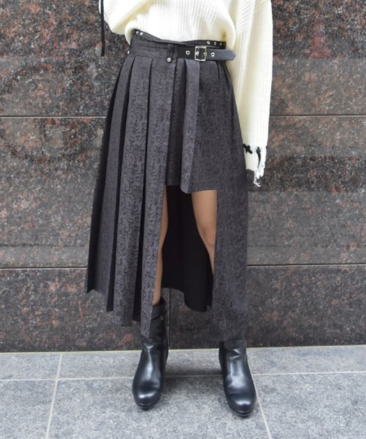 イレヘムプリーツ巻スカート | outlet | axes femme online shop イレヘムプリーツ巻スカート | outlet | axes femme online shop