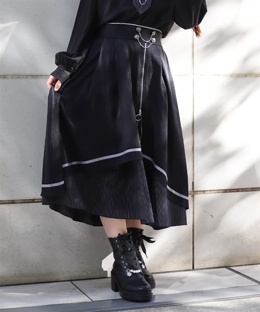 チェーンファスナー付スカート | レディース服・レディース チェーンファスナー付スカート | レディース服・レディース