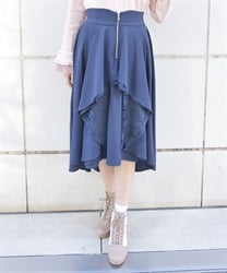 ジップ付イレヘムスカート【2点10%OFF対象商品】(紺-F)