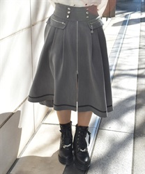 ジップ×フィッシュテールスカート【2点10%OFF対象商品】(グレー-F)