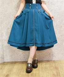 フィッシュテール×ジップスカート(ブルーグリーン-F)