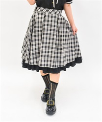 バックフリルミドルスカート【WEB先行販売】(黒-F)