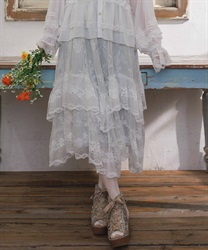 レースフリルスカート【予約】(ミント-F)