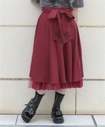 鍵×錠前モチーフスカート【WEB先行販売】(赤-F)