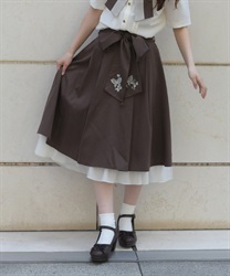 鍵×錠前モチーフスカート【WEB先行販売】(茶-F)