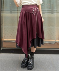 レイヤードイレヘムスカート【WEB先行販売】(ワイン-F)