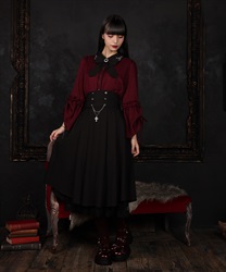 クロス×ハイウエストスカート【WEB先行販売】(黒-F)