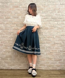 アクアマリン透かし刺繍スカート | outlet | axes femme online shop アクアマリン透かし刺繍スカート | outlet | axes femme online shop