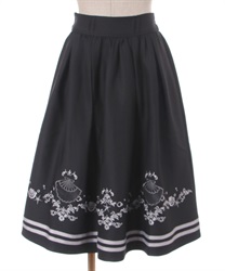 アクアマリン透かし刺繍スカート | outlet | axes femme online shop
