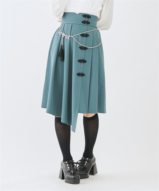 チャイナボタンアシメスカート | outlet | axes femme online shop チャイナボタンアシメスカート | outlet | axes femme online shop