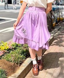 パンジー刺繍ラッフルスカート