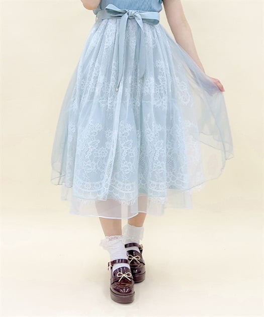 バックフリルチュールスカート | レディース服・レディース バックフリルチュールスカート | レディース服・レディース