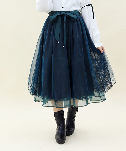 バックフリルチュールスカート | outlet | axes femme online shop バックフリルチュールスカート | outlet | axes femme online shop