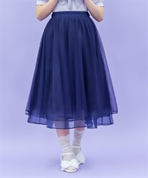 レース×チュールスカート(紺-M)
