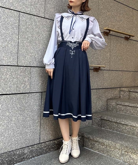 カードル刺繍サス付タックスカート | outlet | axes femme カードル刺繍サス付タックスカート | outlet | axes femme
