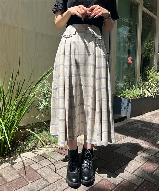 ビット付サイドタックスカート | outlet | axes femme online shop ビット付サイドタックスカート | outlet | axes femme online shop