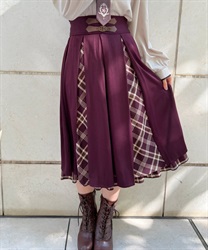 チェック切替ベルト付スカート | outlet | axes femme online shop チェック切替ベルト付スカート | outlet | axes femme online shop