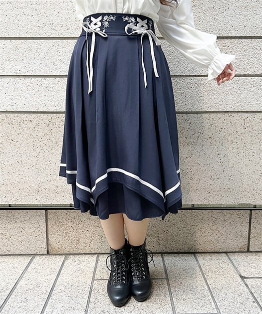 ブーケ刺繍イレヘムスカート | axes femme | axes femme online shop