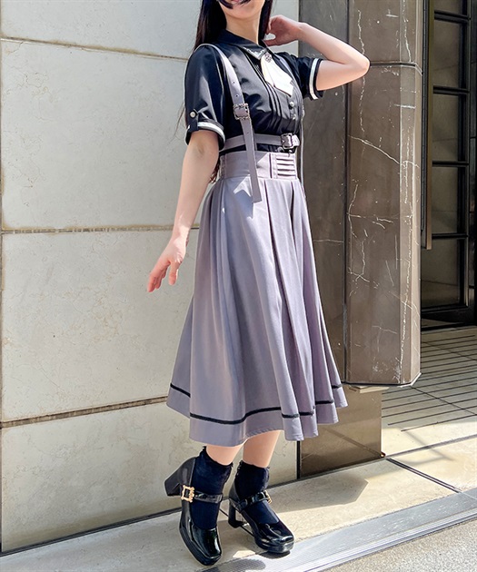 ベルトデザインサス付きスカート | レディース服・レディース ベルトデザインサス付きスカート | レディース服・レディース