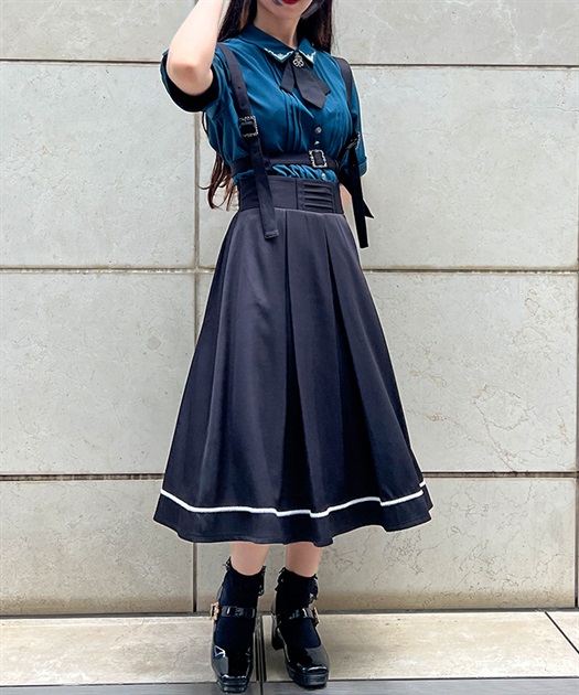 ベルトデザインサス付きスカート | レディース服・レディース ベルトデザインサス付きスカート | レディース服・レディース