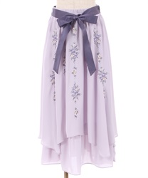 フラワー刺繍イレヘムスカート | outlet | axes femme online shop