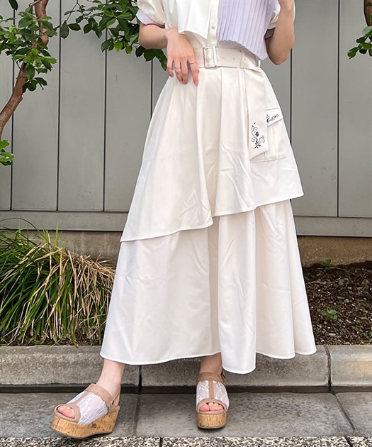 アシメティアードロングスカート | outlet | axes femme online shop アシメティアードロングスカート | outlet | axes femme online shop