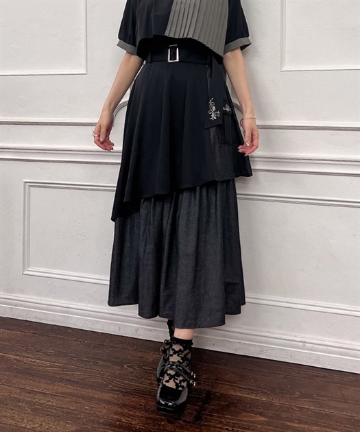 アシメティアードロングスカート | outlet | axes femme online shop アシメティアードロングスカート | outlet | axes femme online shop
