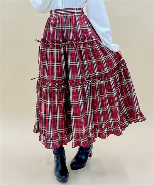チェック柄ティアードスカート | outlet | axes femme online shop チェック柄ティアードスカート | outlet | axes femme online shop