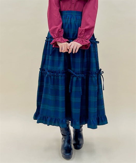 チェック柄ティアードスカート | POETIQUE | axes femme online shop チェック柄ティアードスカート | POETIQUE | axes femme online shop
