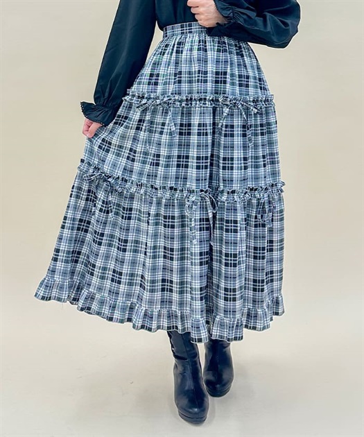 チェック柄ティアードスカート | POETIQUE | axes femme online shop チェック柄ティアードスカート | POETIQUE | axes femme online shop