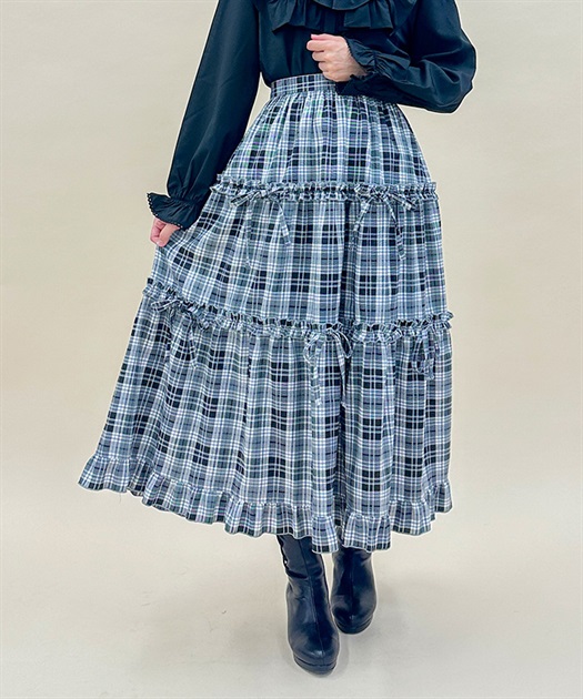チェック柄ティアードスカート | outlet | axes femme online shop チェック柄ティアードスカート | outlet | axes femme online shop