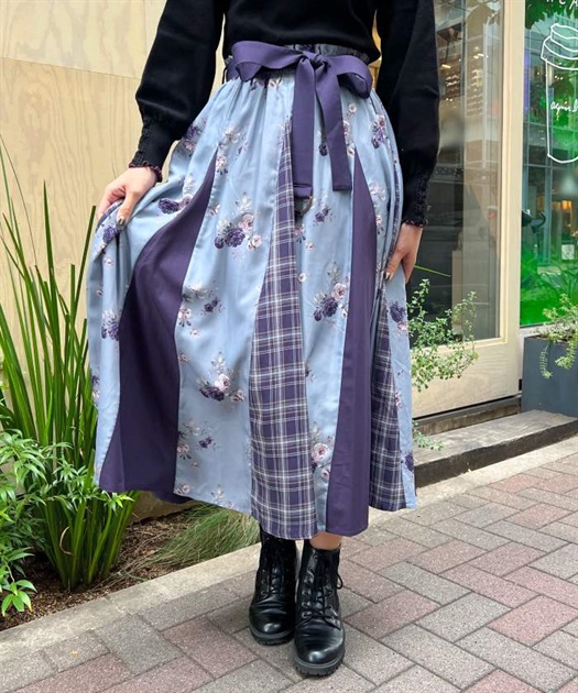フラワー切替スカート【10%OFF対象商品】 | レディース服 フラワー切替スカート【10%OFF対象商品】 | レディース服