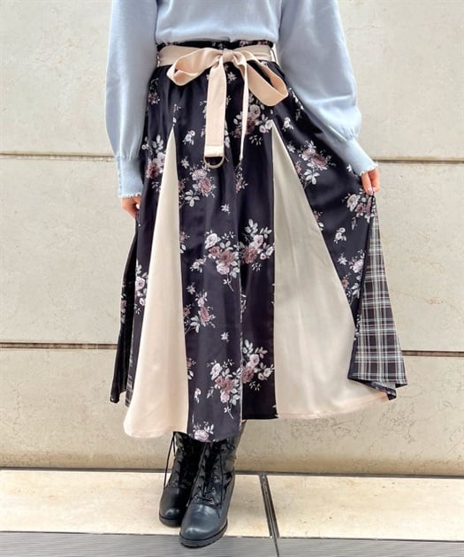 フラワー切替スカート | outlet | axes femme online shop フラワー切替スカート | outlet | axes femme online shop