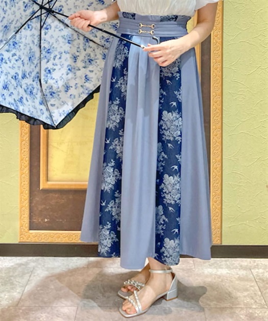 燕×薔薇柄パッチワークスカート | outlet | axes femme online shop 燕×薔薇柄パッチワークスカート | outlet | axes femme online shop