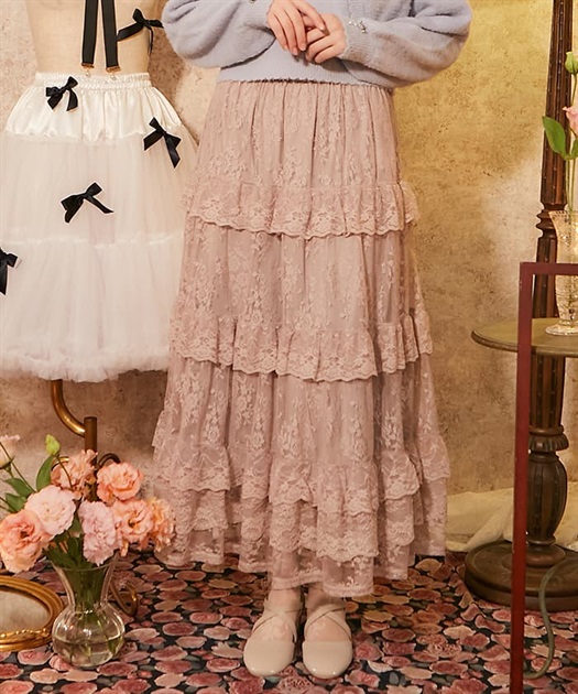編上レースティアードスカート | outlet | axes femme online shop 編上レースティアードスカート | outlet | axes femme online shop