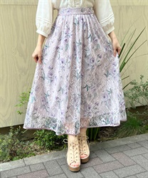 美品】axes femme アクシーズファム 花柄フレアスカート M