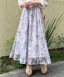 フラワー柄レーシーロングスカート | レディース服・レディース フラワー柄レーシーロングスカート | レディース服・レディース