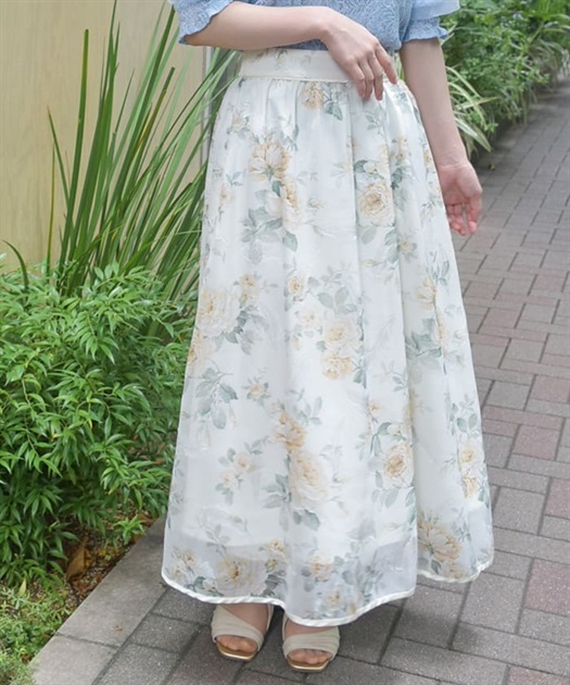 花柄シアージャカードスカート | outlet | axes femme online shop 花柄シアージャカードスカート | outlet | axes femme online shop