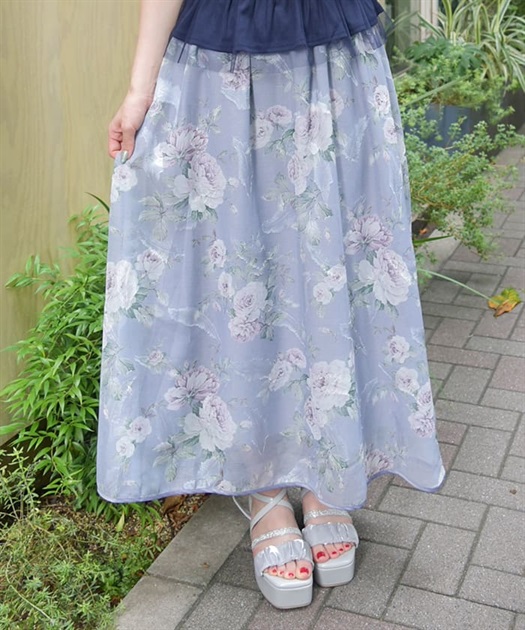 花柄シアージャカードスカート【期間限定価格】 | outlet | axes 花柄シアージャカードスカート【期間限定価格】 | outlet | axes