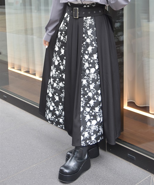 フラワージャカード切替スカート | レディース服・レディース フラワージャカード切替スカート | レディース服・レディース