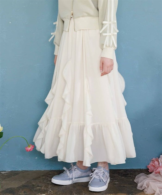 シフォン×ラッフルフリルスカート【期間限定価格】 | レディース シフォン×ラッフルフリルスカート【期間限定価格】 | レディース