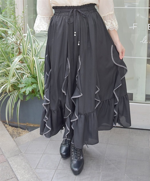 シフォン×ラッフルフリルスカート | レディース服・レディース シフォン×ラッフルフリルスカート | レディース服・レディース