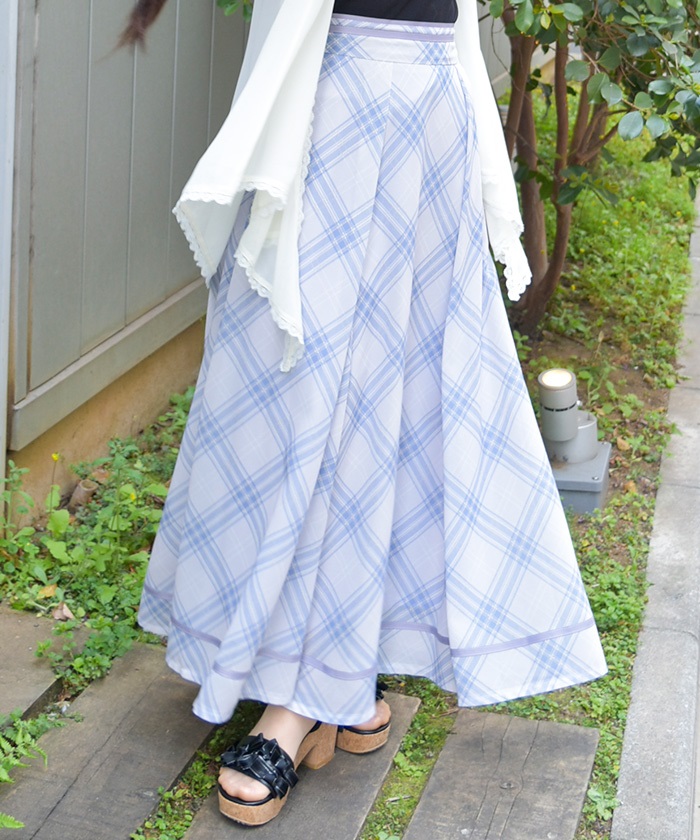 シアーチェックフレアスカート | 衣料 | axes femme online shop シアーチェックフレアスカート | 衣料 | axes femme online shop